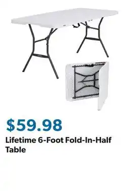 Sam's Club Lifetime 6-Foot Fold-In-Half Table offer