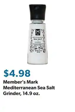 Sam's Club Member's Mark Mediterranean Sea Salt Grinder, 14.9 oz offer