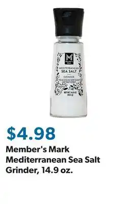 Sam's Club Member's Mark Mediterranean Sea Salt Grinder, 14.9 oz offer