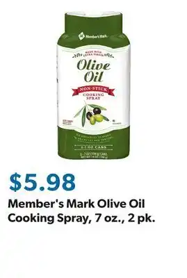 Sam's Club Member's Mark Olive Oil Cooking Spray, 7 oz., 2 pk offer