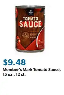 Sam's Club Member's Mark Tomato Sauce, 15 oz., 12 ct offer