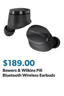 Sam's Club Bowers & Wilkins Pi6 Bluetooth Wireless Earbuds offer