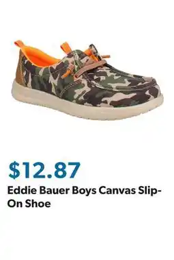 Sam's Club Eddie Bauer Boys Canvas Slip-On Shoe offer