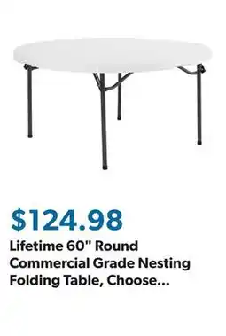 Sam's Club Lifetime 60 Round Commercial Grade Nesting Folding Table, Choose Color offer