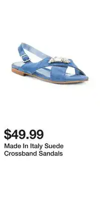TJ Maxx Made In Italy Suede Crossband Sandals offer