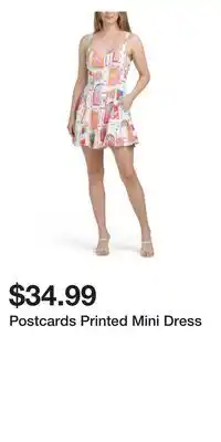 TJ Maxx Postcards Printed Mini Dress offer