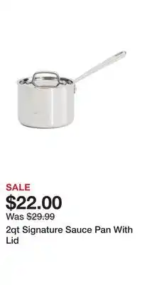 TJ Maxx 2qt Signature Sauce Pan With Lid offer