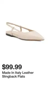 TJ Maxx Made In Italy Leather Slingback Flats offer