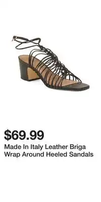 TJ Maxx Made In Italy Leather Briga Wrap Around Heeled Sandals offer