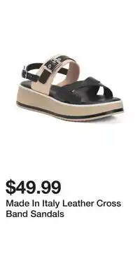 TJ Maxx Made In Italy Leather Cross Band Sandals offer