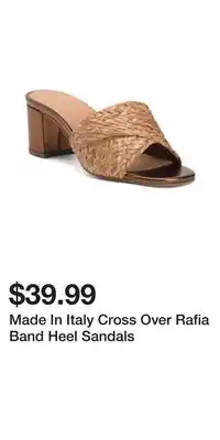 TJ Maxx Made In Italy Cross Over Rafia Band Heel Sandals offer