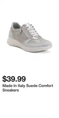 TJ Maxx Made In Italy Suede Comfort Sneakers offer