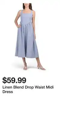 TJ Maxx Linen Blend Drop Waist Midi Dress offer
