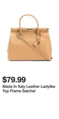 TJ Maxx Made In Italy Leather Ladylike Top Frame Satchel offer