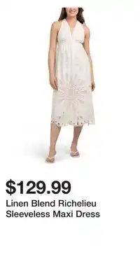 TJ Maxx Linen Blend Richelieu Sleeveless Maxi Dress offer