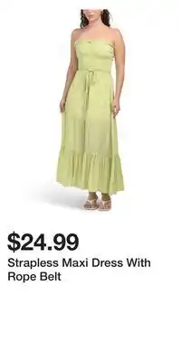 TJ Maxx Strapless Maxi Dress With Rope Belt offer