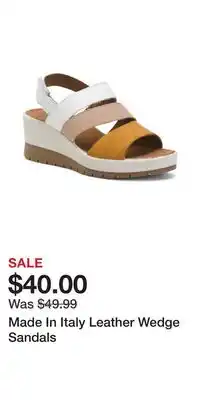 TJ Maxx Made In Italy Leather Wedge Sandals offer