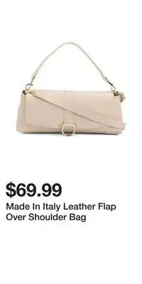 TJ Maxx Made In Italy Leather Flap Over Shoulder Bag offer