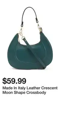 TJ Maxx Made In Italy Leather Crescent Moon Shape Crossbody offer