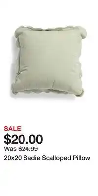 TJ Maxx 20x20 Sadie Scalloped Pillow offer