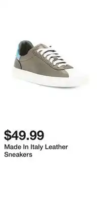 TJ Maxx Made In Italy Leather Sneakers offer
