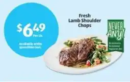 Aldi Fresh Lamb Shoulder Chops offer