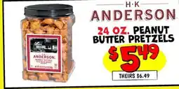 Ollie's H. K ANDERSON 24 OZ. PEANUT BUTTER PRETZELS offer
