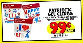 Ollie's PATRIOTIC GEL CLINGS offer