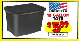 Ollie's 18 GALLON TOTE offer