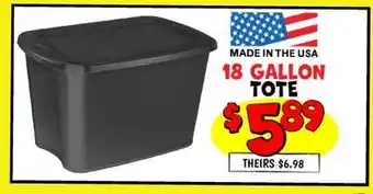 Ollie's 18 GALLON TOTE offer