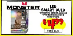 Ollie's LED MONSTER SMART BULB offer