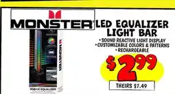 Ollie's MONSTER LED EQUALIZER LIGHT BAR offer