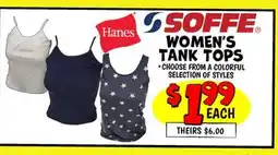 Ollie's SOFFE Hanes WOMEN'S TANK TOPS offer