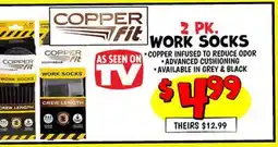 Ollie's 2 PK. WORK SOCKS offer