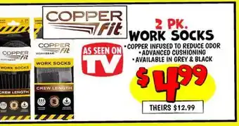 Ollie's 2 PK. WORK SOCKS offer