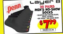 Ollie's MEN'S NO-SHOW SOCKS offer