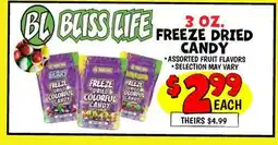 Ollie's BL BLISS LIFE 3 OZ. FREEZE DRIED CANDY offer