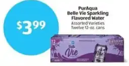 Aldi PurAqua Belle Vie Sparkling Flavored Water offer