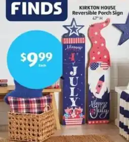 Aldi KIRKTON HOUSE Reversible Porch Sign offer