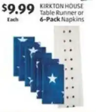 Aldi KIRKTON HOUSE Table Runner or 6-Pack Napkins offer