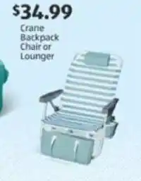Aldi Crane Backpack Chair or Lounger offer