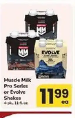 Safeway Muscle Milk Pro Series or Evolve Shakes offer