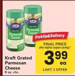 Safeway Kraft Grated Parmesan Cheese offer