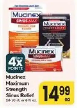 Safeway Mucinex Maximum Strength Sinus Relief offer
