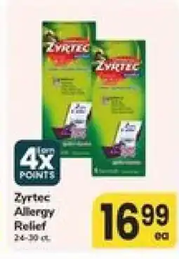 Safeway Zyrtec Allergy Relief offer