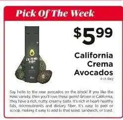 ShopRite California Crema Avocados offer