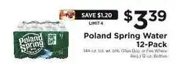 ShopRite Poland Spring Water 12-Pack offer