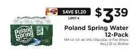 ShopRite Poland Spring Water 12-Pack offer