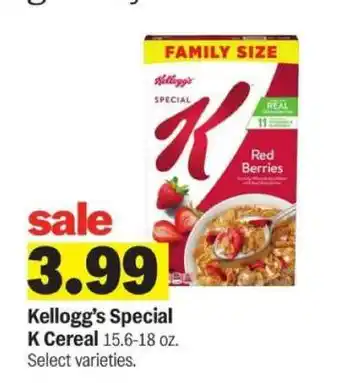 Meijer Kellogg's Special K Cereal offer
