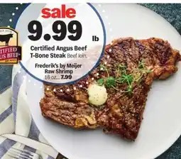 Meijer Certified Angus Beef T-Bone Steak offer